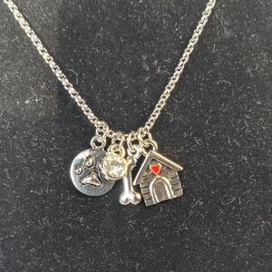 Cookie Lee Silver Pet Charm Necklace